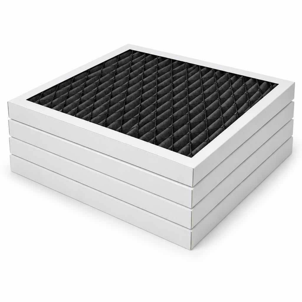 FilterBreez 20x25x4 Carbon — 4-Pack; representative pack illustration