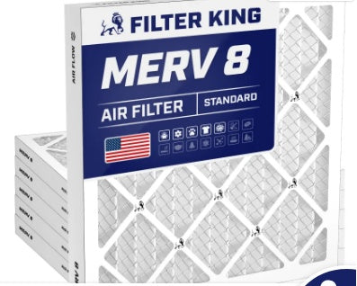 Supplier reference image of MERV 8 filters; listing contains 6 filters per pack